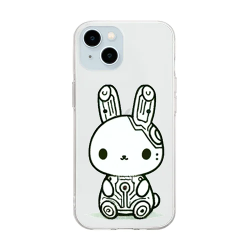 テクうさ Soft Clear Smartphone Case