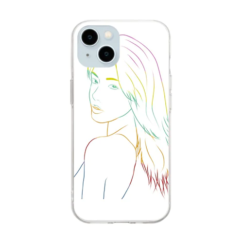 自信と魅力 Soft Clear Smartphone Case