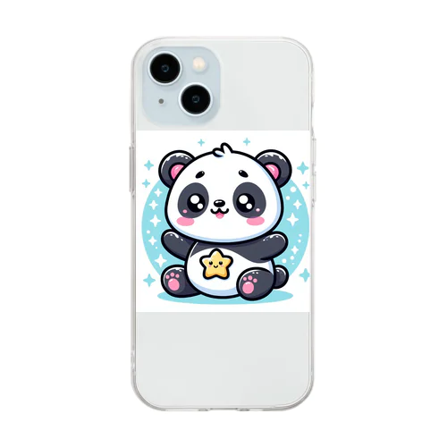 きらきら星パンダ Soft Clear Smartphone Case