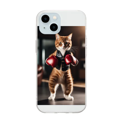 猫ボクサー Soft Clear Smartphone Case