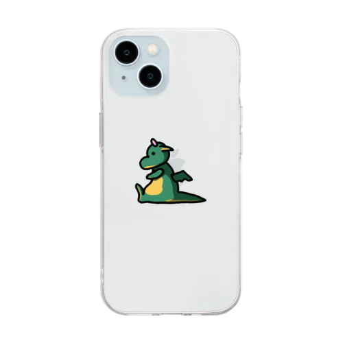 うごかないドラゴン Soft Clear Smartphone Case