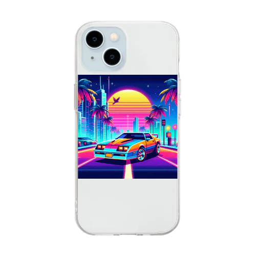 ドッド絵車 Soft Clear Smartphone Case