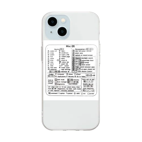 Mac OS ショートカットキー Soft Clear Smartphone Case