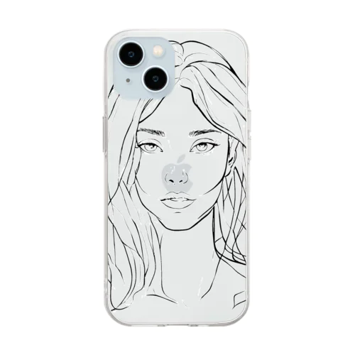 外国人女性 Soft Clear Smartphone Case