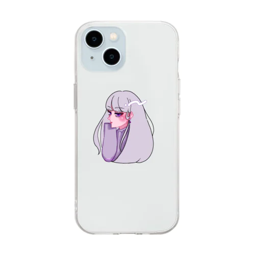 むらさきちゃん💜 Soft Clear Smartphone Case