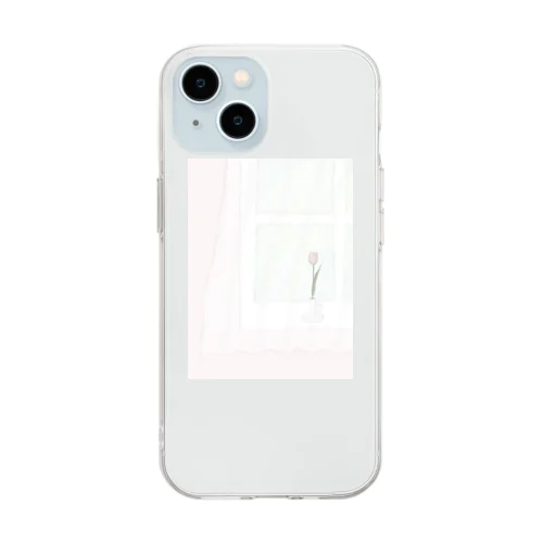 curtains and tulips Soft Clear Smartphone Case