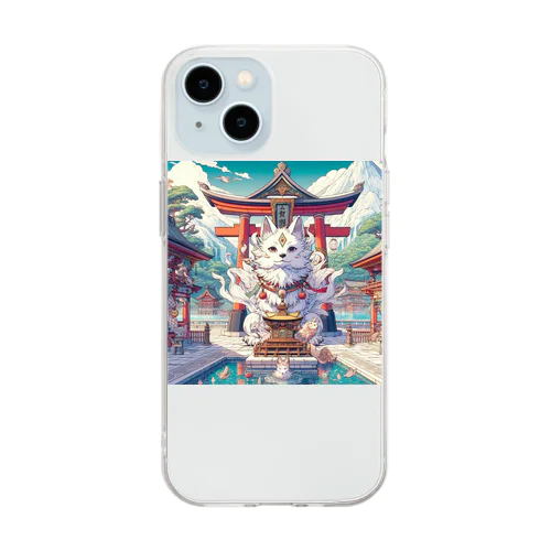 犬神様鎮座 Soft Clear Smartphone Case