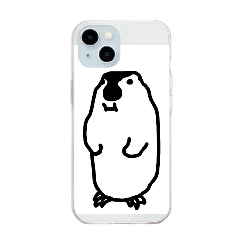 ゆるいマーモット Soft Clear Smartphone Case