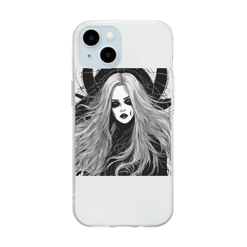 death metal girl ＝Cindy＝ Soft Clear Smartphone Case