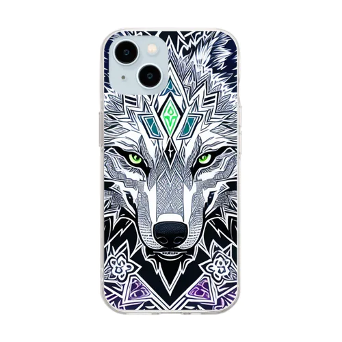 月光の守護者、狼の紋章 Soft Clear Smartphone Case