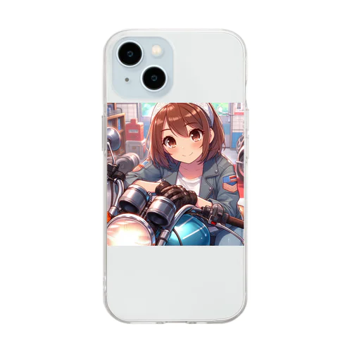 バイク女子　ばくおん系 Soft Clear Smartphone Case