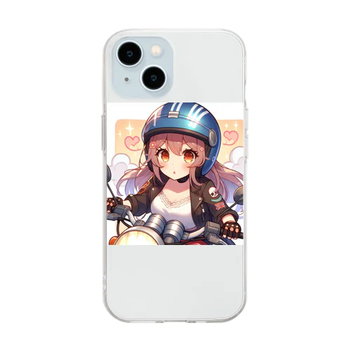 バイク女子　ばくおん!!系 Soft Clear Smartphone Case