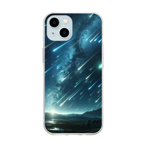 流星群 Soft Clear Smartphone Case