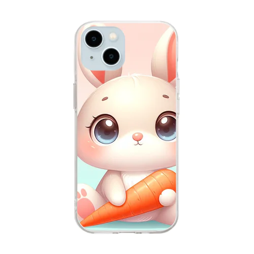 うるうるうさ子ちゃん🥕 Soft Clear Smartphone Case