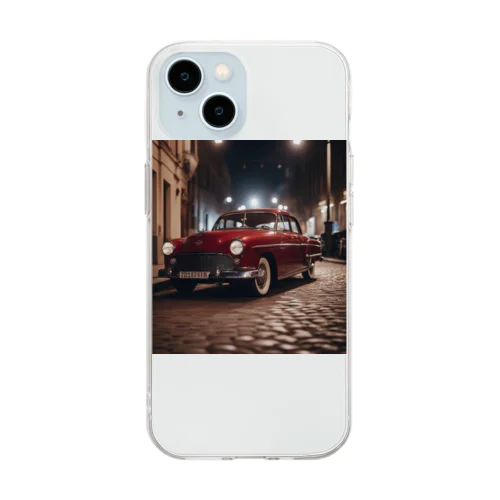 レトロな車 Soft Clear Smartphone Case