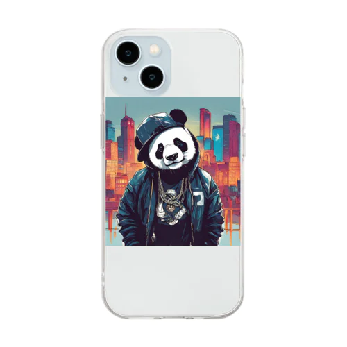 crazy_panda3 Soft Clear Smartphone Case