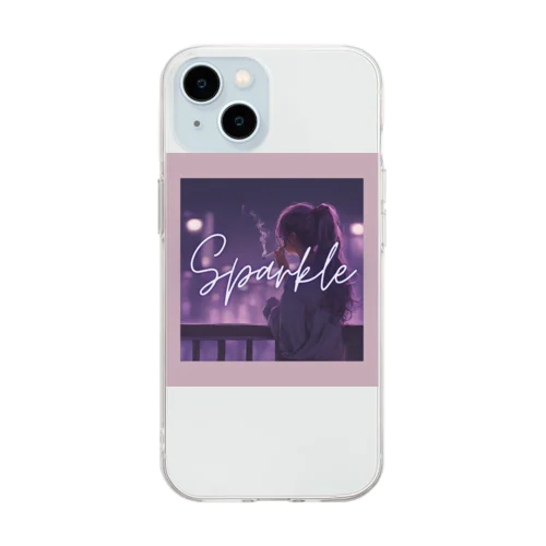 80’ｓ sparkle  Soft Clear Smartphone Case