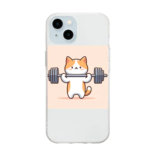 アームカール猫 Soft Clear Smartphone Case