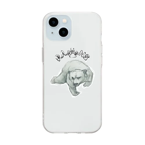 Raccoons シロクマ Soft Clear Smartphone Case