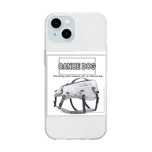 CANOE　DOG　ライフジャケット Soft Clear Smartphone Case