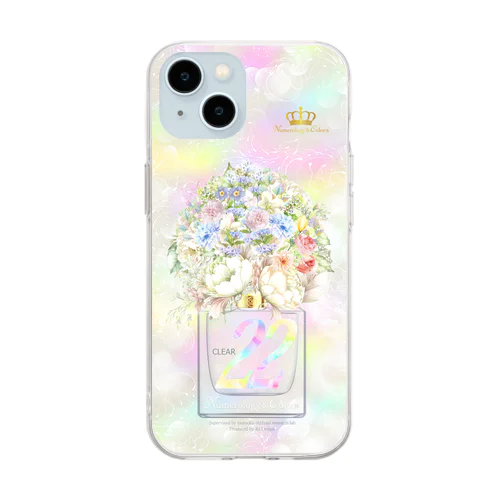 アンドアイデザイン 数秘＆カラー🄬オマージュボトル　スマホケース Soft Clear Smartphone Case