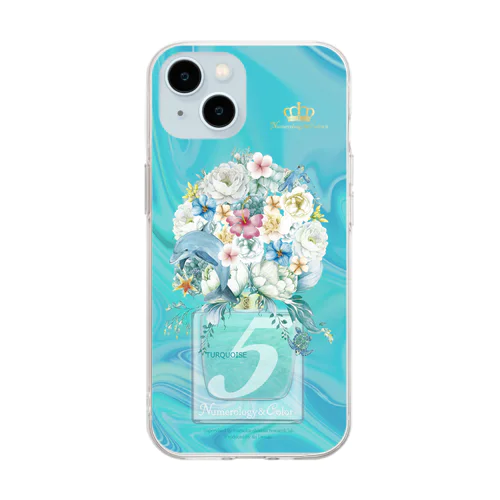 アンドアイデザイン 数秘＆カラー🄬オマージュボトル　スマホケース Soft Clear Smartphone Case