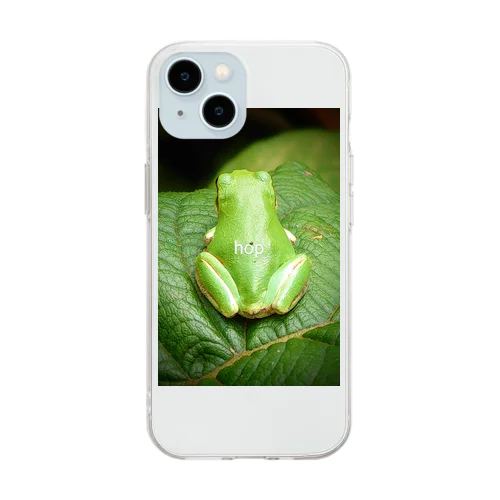 かえる hop Soft Clear Smartphone Case