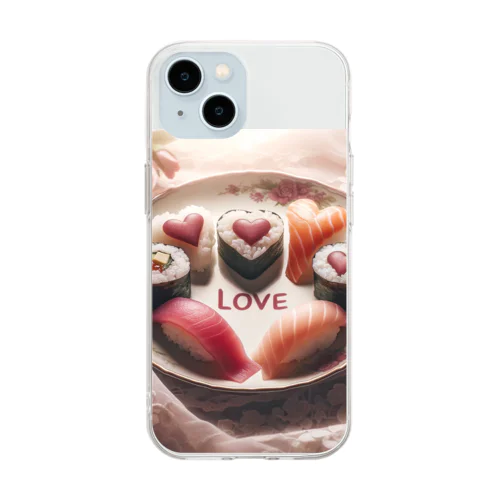 寿司LOVE♡ Soft Clear Smartphone Case