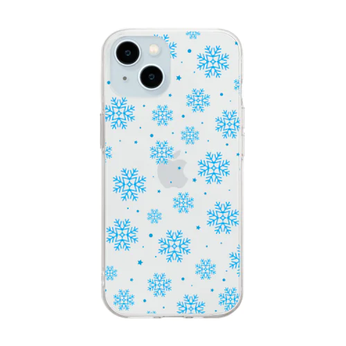 雪の結晶26 Soft Clear Smartphone Case