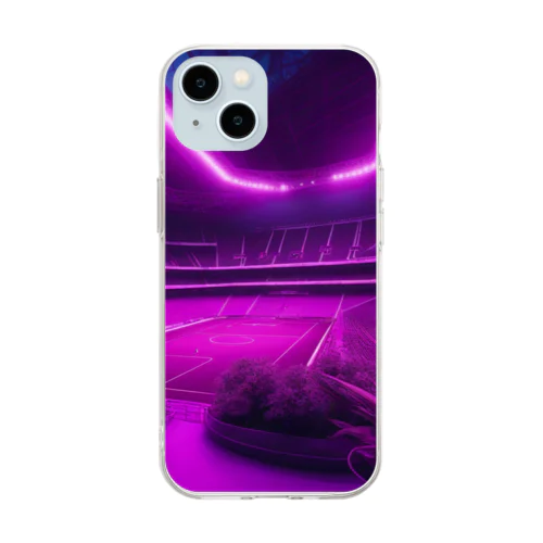 異世界のサッカースタジアム Soft Clear Smartphone Case