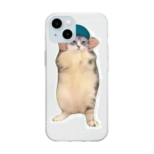 【猫ミーム】DancingCat Soft Clear Smartphone Case