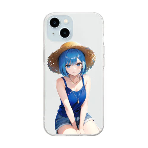 華麗なる青髪美少女 Soft Clear Smartphone Case