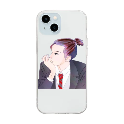 横から詩川 Soft Clear Smartphone Case