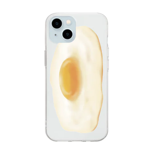 目玉焼き Soft Clear Smartphone Case