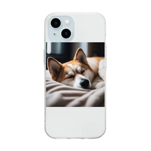 ぐっすり犬 Soft Clear Smartphone Case