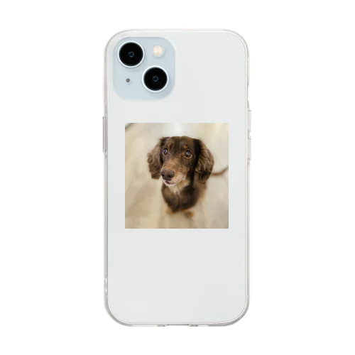 愛犬マリア Soft Clear Smartphone Case