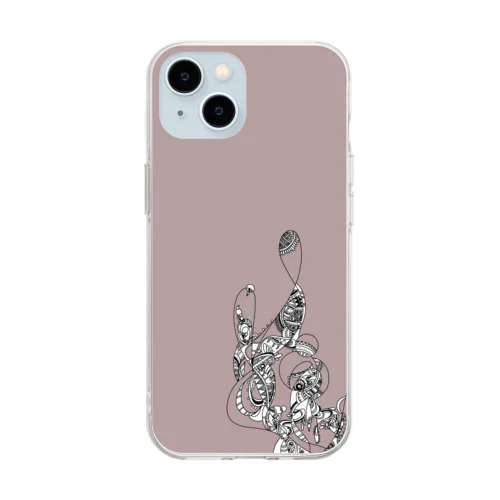 寝起き Soft Clear Smartphone Case