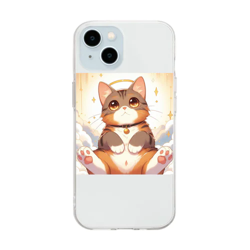 茶色い猫 Soft Clear Smartphone Case