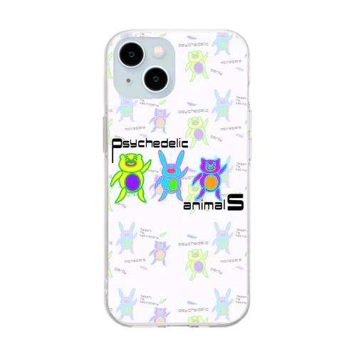 psychedelic animalS Soft Clear Smartphone Case