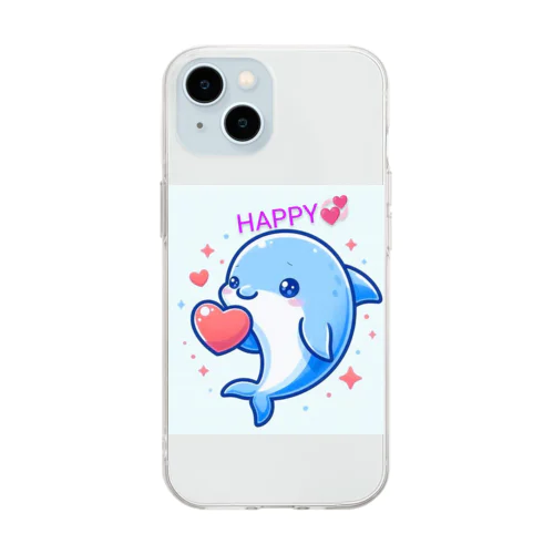 可愛いイルカちゃん🐬💞 Soft Clear Smartphone Case