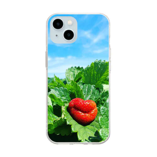 くちびるいちご🍓 Soft Clear Smartphone Case