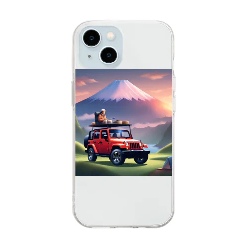 イケオジ週末の野遊び Soft Clear Smartphone Case