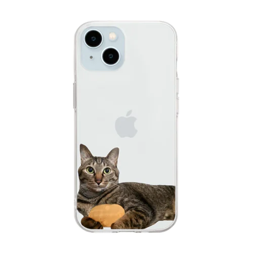 『猫に小判』オレはニャン蔵 Soft Clear Smartphone Case