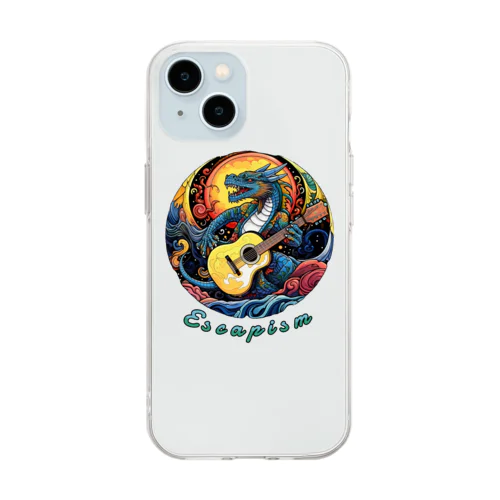 ギター&ブルードラゴン Soft Clear Smartphone Case