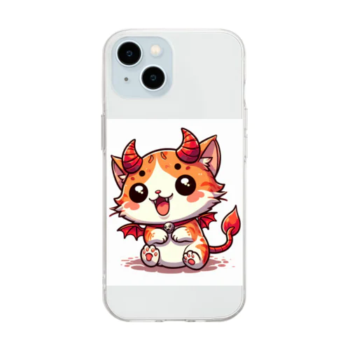 ☆悪魔の世界のアイドルにゃんこ☆ Soft Clear Smartphone Case