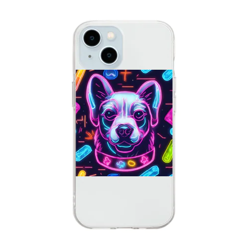 neon dog ソフトクリアスマホケース