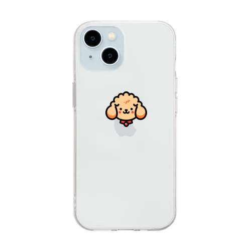 はにかみプードル Soft Clear Smartphone Case