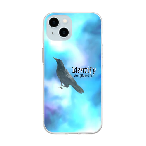 Identify Crow☆カラスのタビ Soft Clear Smartphone Case
