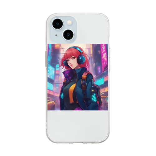 サイバー女子 Soft Clear Smartphone Case