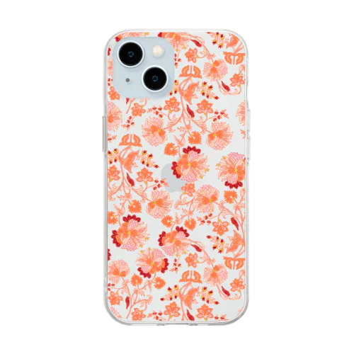 花柄34 Soft Clear Smartphone Case